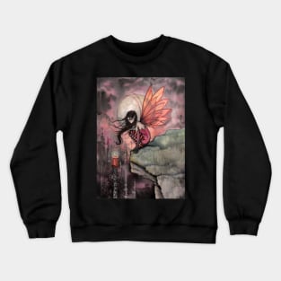 Autumn Flame Fairy Fantasy Art by Molly Harrison Crewneck Sweatshirt